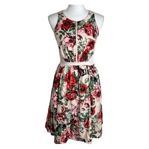 Adrianna Papell Floral Sleeveless Fit and Flare Dress Size 2